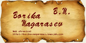 Borika Magarašev vizit kartica